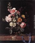 Willem van Aelst Vase of Flowers with Watch painting